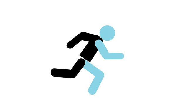 running Man. flat design. screen saver. use in web design. video illustration.