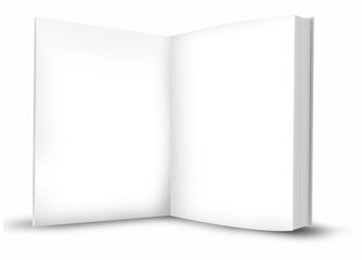 blank white book