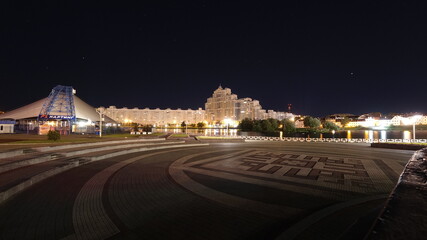 View of the night center of Minsk