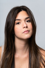 Fototapeta premium Teenager Brazilian girl over isolated background