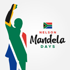 International Nelson Mandela Day Vector Design Illustration For Celebrate Moment - obrazy, fototapety, plakaty