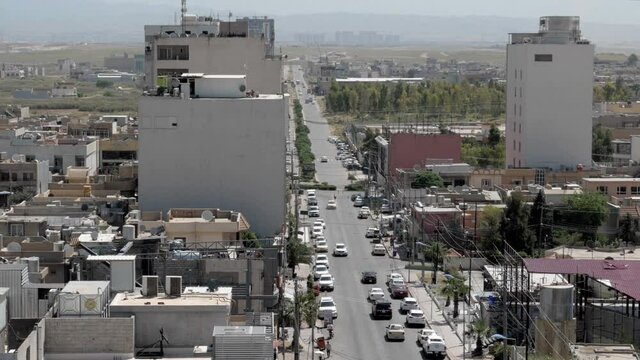 Erbil city streets and traffic