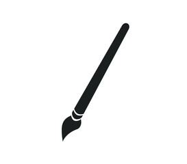Paint brush icon, Calligraphic brush vector design.