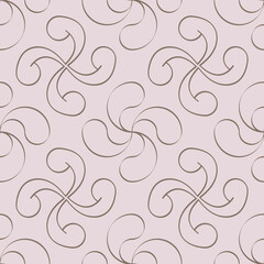 Seamless vector pattern with Basque cross Lauburu for your design
