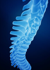 3d rendering of a spinal column