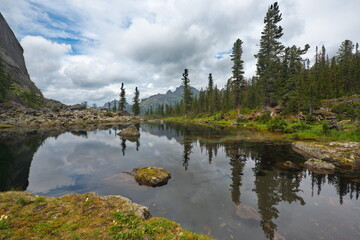 Fototapeta premium Russia. east sayan mountains. Natural mountain Park Ergaki (from the Turkic 