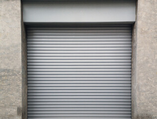 Metal roller gates of the Bank.Texture or background