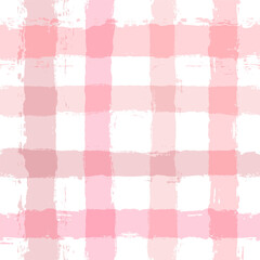Gingham seamless pattern. watercolor strokes texture for textile: shirts, plaid, tablecloths, clothes, blankets, paper, makeup. vector checkered summer print