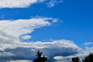 rain clouds over rural areas