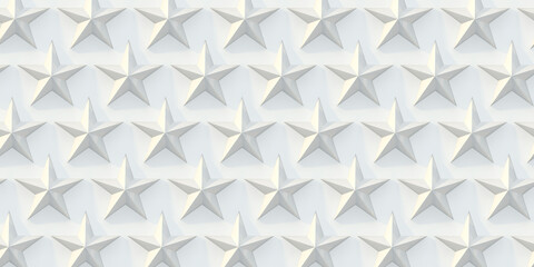 Abstract 3d background whit stars. Simple clean background texture. 3D  wall panel pattern