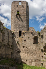 Fototapeta na wymiar ruins of the old castle in France