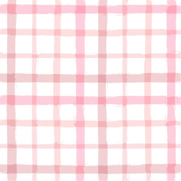 Gingham seamless pattern. watercolor strokes texture for textile: shirts, plaid, tablecloths, clothes, blankets, paper, makeup. vector checkered summer print