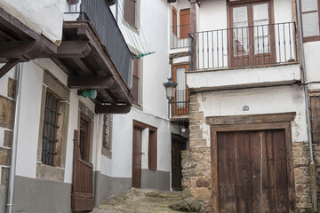Fototapeta na wymiar narrow streets of Candelario, Salamanca, Castilla Leon, Spain, Europe.