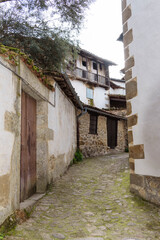 Fototapeta na wymiar narrow streets of Candelario, Salamanca, Castilla Leon, Spain, Europe.