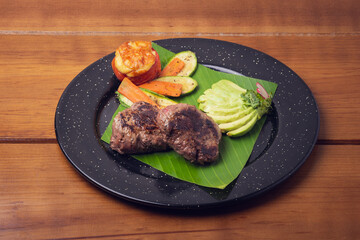 Traditional mexican gourmet food from oaxaca. Mexican traditional food gourmet on table. Exotic mexican food. Mexican meat