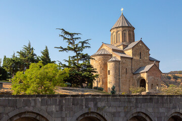 Fototapeta na wymiar Metekhi Church in Tbilisi, Georgia, Caucasus