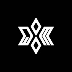 QM monogram logo with star shape and luxury style