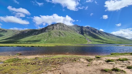 lake and mountains