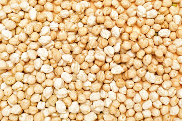 Heap of raw chickpea as background
