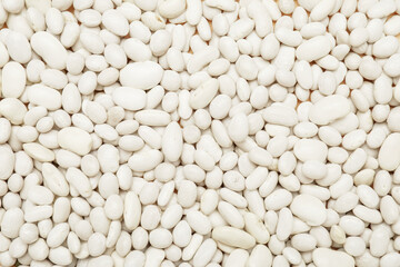 Heap of raw beans as background