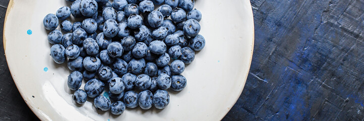 blueberry dessert sweet ripe fresh berries harvest food background top view copy space for text organic eating healthy raw keto or paleo diet