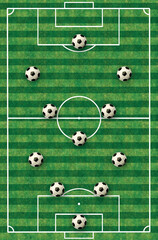 soccer field with soccer ball