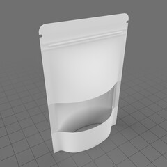 Plastic pouch bag with screen