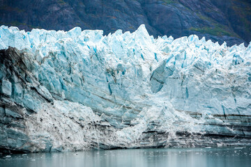 A calving glacier in Glacier Bay National Park and Preserve.  It is a vast area of southeast Alaska’s Inside Passage