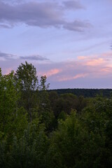 colorful clouds in the sky at sunset