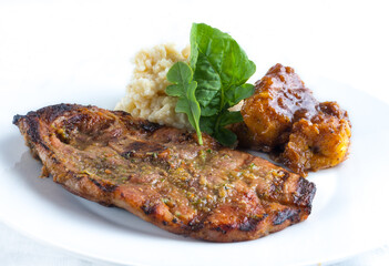 delicius pork meat lucnh time