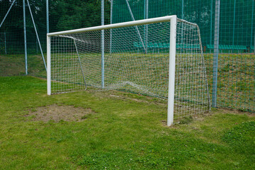 empty football gate goal