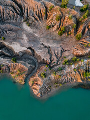 Aerial view of Konduki, Romancevskie gory in Tula Oblast, Russia