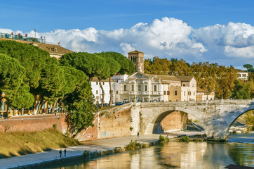 Obraz premium Pons Cestius, Rome, Italy