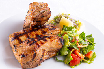 delicius pork meat lucnh time