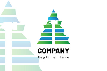 Fototapeta premium pyramid hammer illustration logo template