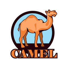 camel logo isolated on white background. vector illustration