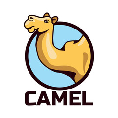 camel logo isolated on white background. vector illustration