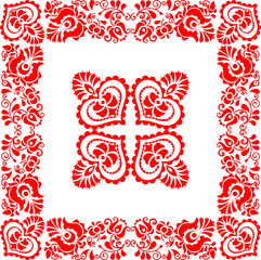  beautiful folk art, floral decoration beautiful flower illustration  © Andrea