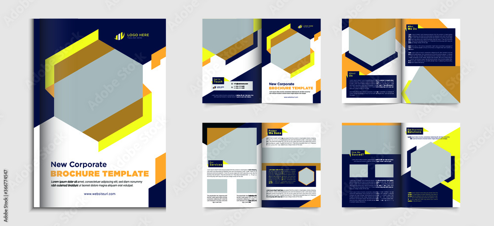 Wall mural Corporate 08 Pages Bifold Brochure Template