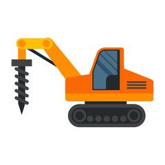 heavy equipment logo isolated on white background. vector illustration