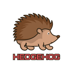 hedgehog logo isolated on white background. vector illustration