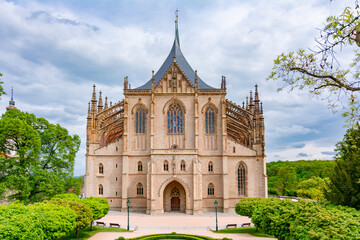 Fototapeta na wymiar St. Barbara's Church in Kutna Hora, Czech Republic