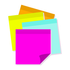Illustration vector of colorful paper sheet stick,note sheet paper