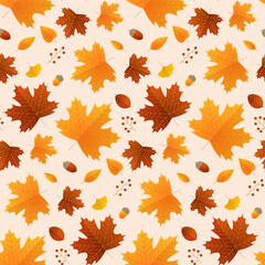 秋のモチーフのパターン