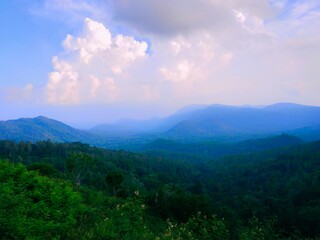 clouds over the mountains