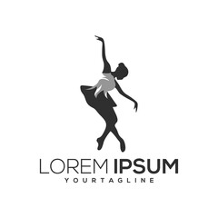 awesome dance logo vector abstract