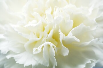 Close up of white carnation flower.