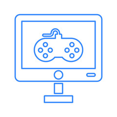 Fototapeta premium Game Developing line icon / outline vector