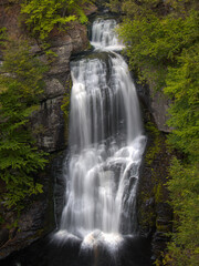 Fototapeta na wymiar Bushkill Falls in the Pocono Mountains of Pennsylvania on a summer day
