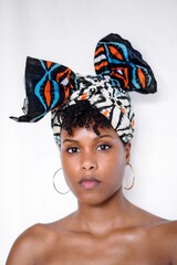 Young black beautiful woman portrait